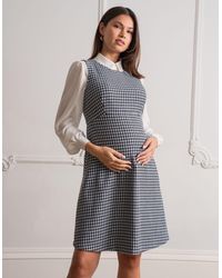 Seraphine - Stretch Tweed Maternity Pinafore Dress - Lyst