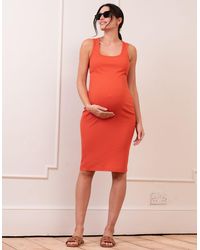 Seraphine - Square-neck Knee Length Jersey Bodycon-style Maternity-to-nursing Dress - Lyst