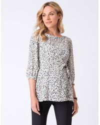Seraphine - Printed Belted Maternity Blouse - Lyst