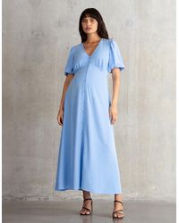 Seraphine - Button-Through V-Neck Maternity + Nursing Dress - Lyst