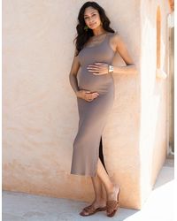 Seraphine - Ribbed Jersey Bodycon-style Maternity & Nursing Dress - Lyst