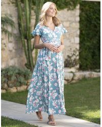 Seraphine - Bold Floral Maternity To Nursing Maxi Tea Dress - Lyst