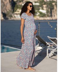 Seraphine - Floral Jersey Maternity & Nursing Maxi Dress - Lyst