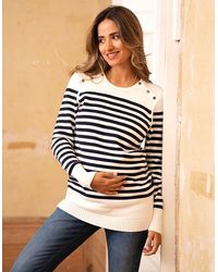 Seraphine - Nautical Cotton Maternity & Nursing Sweater - Lyst