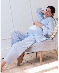 Seraphine - Fine Stripe Full-length Cotton Pyjama Set - Lyst