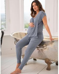 Seraphine - Ultra-soft Blue Maternity & Nursing Loungewear Set - Lyst