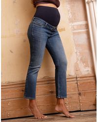 Seraphine - Cropped Straight Leg Maternity Jeans - Lyst