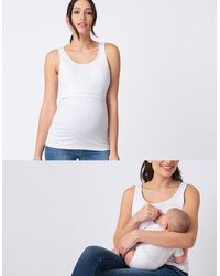Seraphine - White Maternity & Nursing Tank Top - Lyst