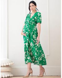 Seraphine - Midi Length Maternity-to-nursing Wrap Dress - Lyst