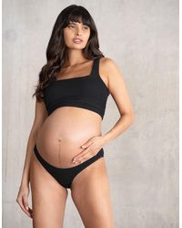 Seraphine - Textured Under Bump Maternity Bikini Briefs - Lyst