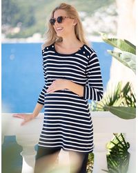 Seraphine - Nautical Stripe Cotton Maternity & Nursing Tunic - Lyst