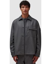 Stone Island - Ghost Nylon Wool Overshirt (Dark - Lyst