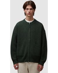 FRIZMWORKS - Wool Deck Zip Up Cardigan (Forest - Lyst