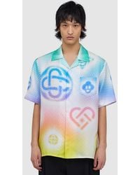 CASABLANCA - Halftone Logo Short Sleeve Shirt - Lyst