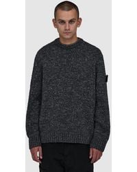 Stone Island - Crewneck Wool Blend Sweater - Lyst