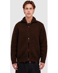 Beams Plus - Popcorn Pattern Cardigan - Lyst