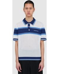 CASABLANCA - Mesh Stripe Polo - Lyst