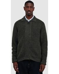 Barbour - Garthman Zip Cardigan Ink - Lyst