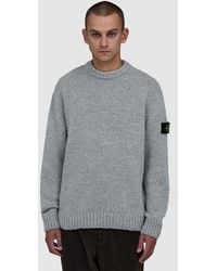 Stone Island - Crewneck Wool Blend Sweater - Lyst