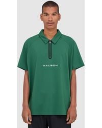 Malbon Golf - Performance Zip Polo Shirt (Eden - Lyst