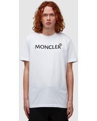 Moncler - Double Logo Script T-Shirt ( - Lyst