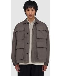 MKI Miyuki-Zoku - Garment Dyed Box Overshirt (Deep Khaki - Lyst