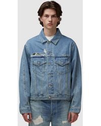 Cole Buxton - Distressed Denim Jacket - Lyst
