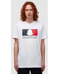 Moncler - Tricolour Box Logo T-shirt - Lyst