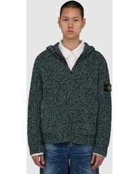 Stone Island - Mouline Cotton Chenille Zip Hoodie - Lyst