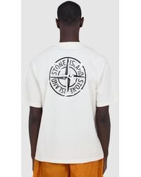 Stone Island - Camo Compass Print T-Shirt (Ivory - Lyst