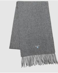 Barbour - Plain Lambswool Scarf (Light Marl - Lyst