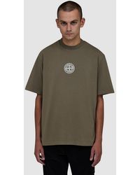 Stone Island - Central Logo T-Shirt (Khaki - Lyst