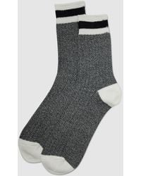 Anonymous Ism - Tuck Cuff Stripe Crew Sock - Lyst