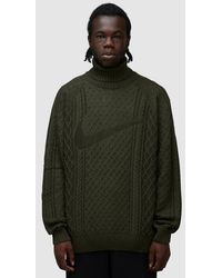 Nike - Life Cable Knit Turtleneck Jumper - Lyst