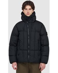 Stone Island - Seam Faded Tela Down Hooded Jacket - Lyst