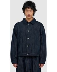 Estudio Niksen - Back Strap Pleated Trucker Jacket - Lyst