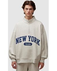 【AWAKE NY】Script Quarter Zip Sweatshirt AWAKE NY Script Quarter Zip in Black for Men | Lyst