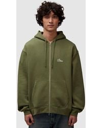 Dime - Cursive Small Logo Zip Hoodie (Army - Lyst