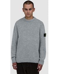 Stone Island - Crewneck Wool Blend Sweater - Lyst