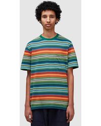 Noah - Striped Pocket T-shirt - Lyst