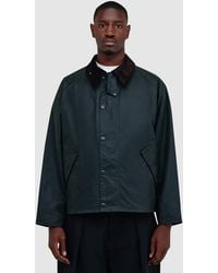 Barbour - Oversized Transport Wax Jacket (Sage - Lyst