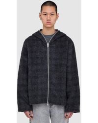 Our Legacy - Hairy Wool Zip Hoodie (Fuzzed Plum Check Hairy Wool - Lyst