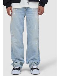 Cole Buxton - Paint Marked Denim Jean (Light - Lyst