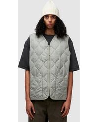 Taion - Military V-Neck Down Gilet Vest (D.Sage - Lyst