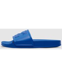 Mens Shoes Sandals Off-White c/o Virgil Abloh Off-white Leather Slide in Black Blue Save 1% slides and flip flops Leather sandals for Men 