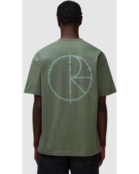 POLAR SKATE - Contrast Stroke Logo T-Shirt (Moss - Lyst