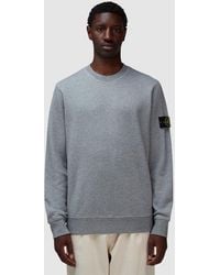 Stone Island - Organic Cotton Fleece Sweatshirt - Lyst