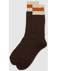Anonymous Ism - Tuck Cuff Stripe Crew Sock (D - Lyst