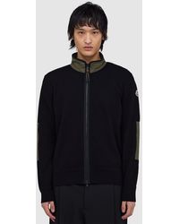 Moncler - Contrast Full Zip Knitted Jacket - Lyst