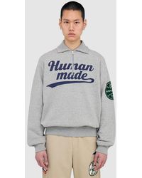 Human Made - Half Zip Sweatshirt - Lyst